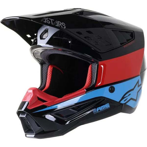 Alpinestars SM5 Helmet Bond Black/Red/Cyan XL