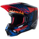 Alpinestars SM5 Solar Flare Helmet Black Blue Red