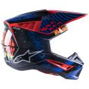 Alpinestars SM5 Solar Flare Helmet Black Blue Red