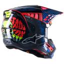 Alpinestars SM5 Solar Flare Helmet Black Blue Red
