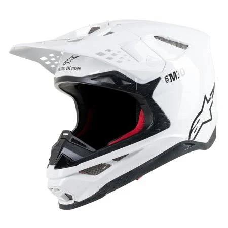 Alpinestars Supertech S-M10 Solid Helmet Gloss White (White, XX-Large), Size: 2XL