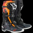 Alpinestars Tech 10 MX Boots Black-Grey-Orange-Fluo Red