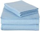 Amazon Basics Cotton Jersey Bed Sheet Set - King, Sky Blue