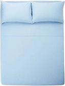 Amazon Basics Cotton Jersey Bed Sheet Set - King, Sky Blue