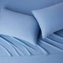 Amazon Basics Cotton Jersey Bed Sheet Set - King, Sky Blue