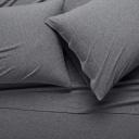 Amazon Basics Cotton Jersey Bed Sheet Set - Queen, Light Gray