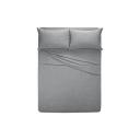 Amazon Basics Cotton Jersey Bed Sheet Set - Queen, Light Gray