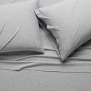 Amazon Basics Cotton Jersey Bed Sheet Set - Queen, Light Gray