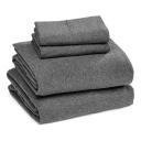 Amazon Basics Cotton Jersey Bed Sheet Set - Queen, Light Gray