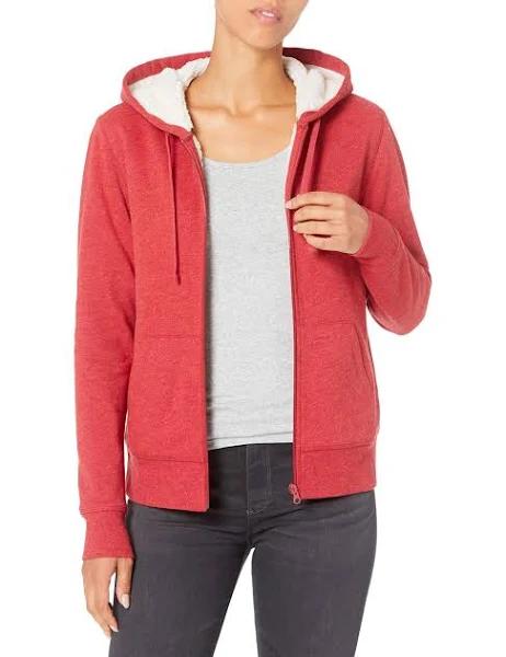 Amazon Essentials Women's Sherpa-Lined Fleece Full-Zip Hooded Jacket