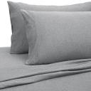 AmazonBasics Heather Jersey Sheet Set - Full, Light Grey