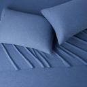 AmazonBasics Heather Jersey Sheet Set - King, Chambray | Bedding