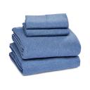 AmazonBasics Heather Jersey Sheet Set - King, Chambray | Bedding