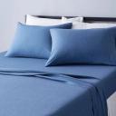 AmazonBasics Heather Jersey Sheet Set - King, Chambray | Bedding