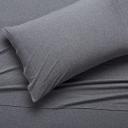 AmazonBasics Heather Jersey Sheet Set - Twin, Dark Grey