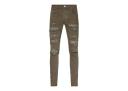AMIRI Distressed Bandana Thrasher Skinny Jeans Olive