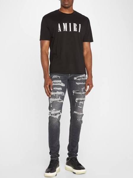 AMIRI Grey Bandana Thrasher Jeans