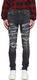 AMIRI Grey Bandana Thrasher Jeans