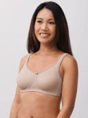 Amoena Mira Wirefree Pocketed Bra 10B / Light Taupe