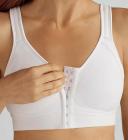 Amoena White Ester Post Surgical Bra, US 36DD