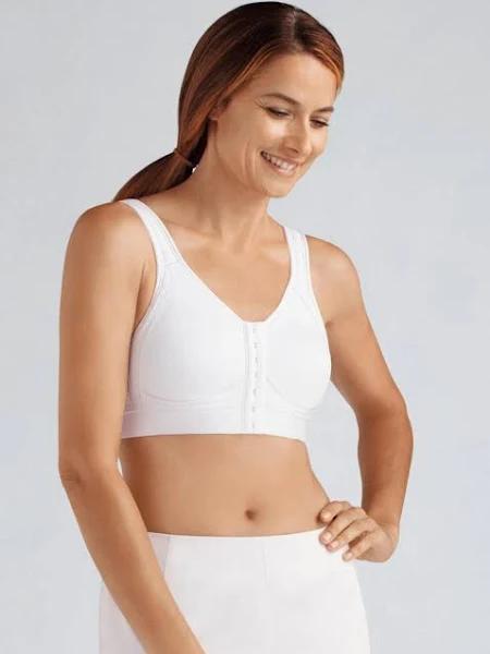 Amoena White Ester Post Surgical Bra, US 36DD
