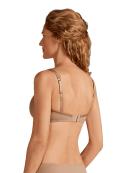 Amoena Women's Lara Satin Pocketed Seamless Wire Free Tshirt Bra, Nude