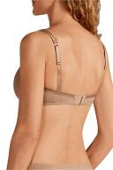 Amoena Women's Lara Satin Pocketed Seamless Wire Free Tshirt Bra, Nude