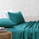 Amsons Teal Bedsheets Set- Flat & Fitted Sheets With Pillowcases Single
