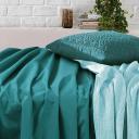 Amsons Teal Bedsheets Set- Flat & Fitted Sheets With Pillowcases Single
