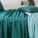 Amsons Teal Bedsheets Set- Flat & Fitted Sheets With Pillowcases Single