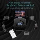 Android TV Box Support 6K 3D 4GB 32GB H616 Puce Wi-Fi 2.4G/5G LAN 100m-black