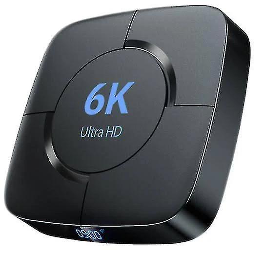 Android TV Box Support 6K 3D 4GB 32GB H616 Puce Wi-Fi 2.4G/5G LAN 100m-black