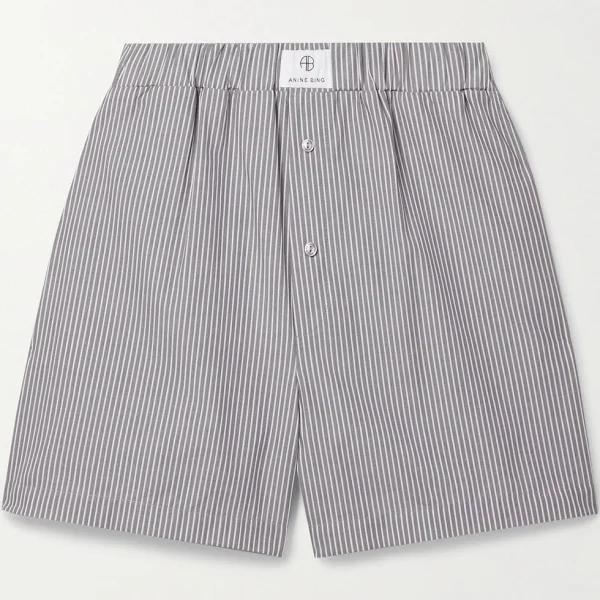 ANINE Bing Gray & White Liam Boxer Shorts
