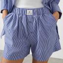 ANINE Bing Liam Boxer Short in Blue and White Stripe