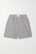 ANINE Bing Liam Striped cotton-poplin Shorts - Women - Gray Matching Separates - XS