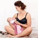 Anita Maternity Black Microfiber Underwire Nursing Bra, US 32G