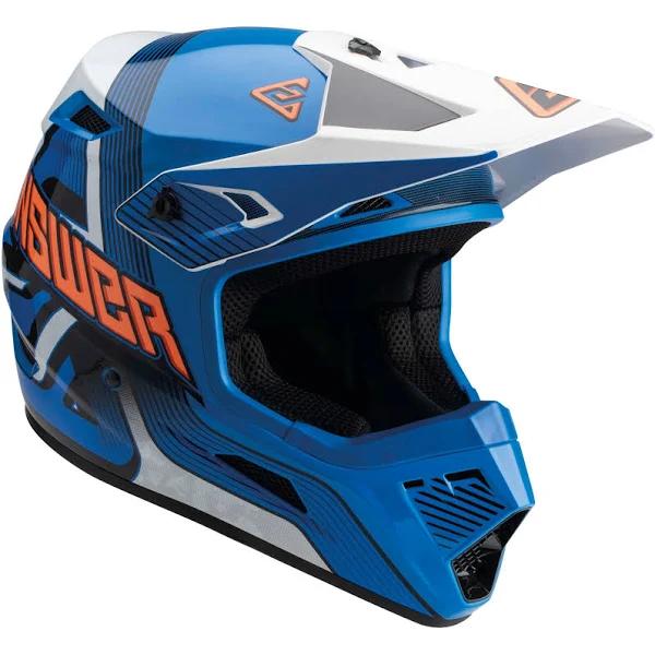 Answer AR1 Vendetta Helmet - Blue/White/Orange - 2XL