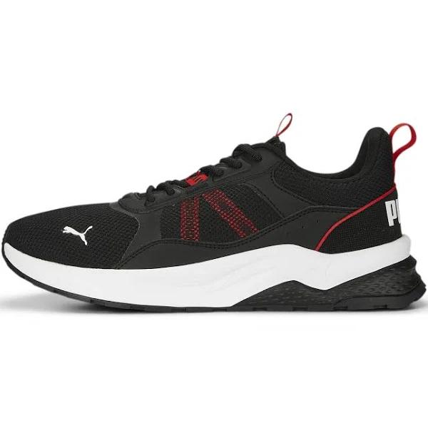Anzarun 2.0 Unisex Sneakers in Black/White/For All Time Red, Size 5 by Puma
