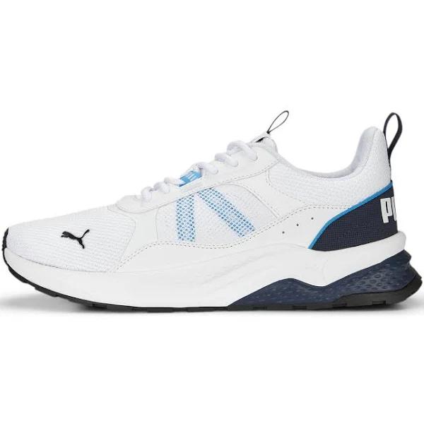 Anzarun 2.0 Unisex Sneakers in White/Navy/Black, Size 4.5 by Puma