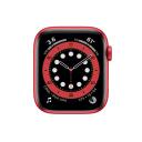 Apple Watch Series 6 Aluminum 44mm (GPS) Black Sport Band - 32GB - Red