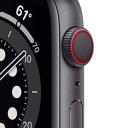 Apple Watch Series 6 Aluminum 44mm (GPS) Black Sport Band - 32GB - Red
