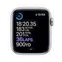 Apple Watch Series 6 Aluminum 44mm (GPS + Cellular) Black Sport Band - 32GB - Silver