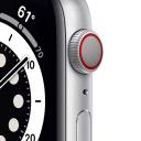 Apple Watch Series 6 Aluminum 44mm (GPS + Cellular) Black Sport Band - 32GB - Silver
