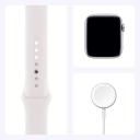 Apple Watch Series 6 Aluminum 44mm (GPS + Cellular) Black Sport Band - 32GB - Silver