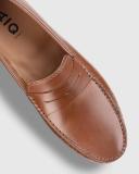AQ by Aquila Conwell Leather Driving Shoes in Tan 43
