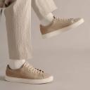 Aquila Perry Leather Sneakers in Taupe 43