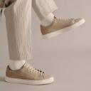 Aquila Perry Leather Sneakers in Taupe 46