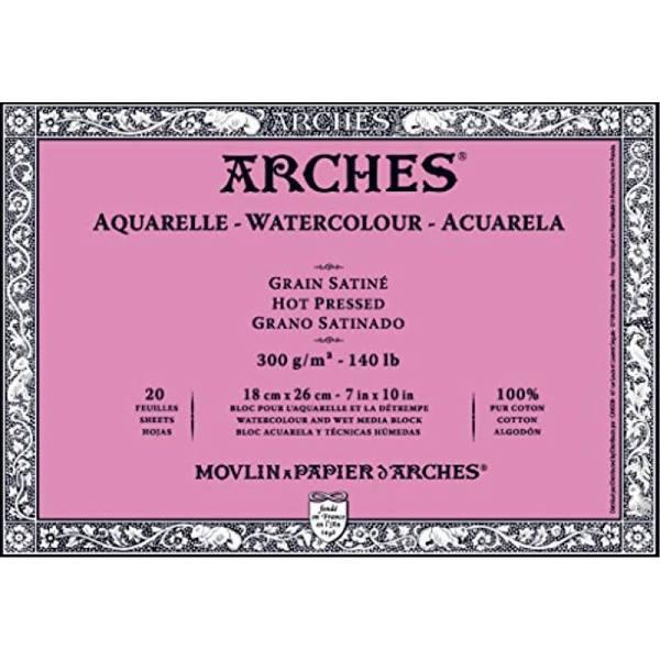 Arches Watercolor Block Hot Press 7"x10"