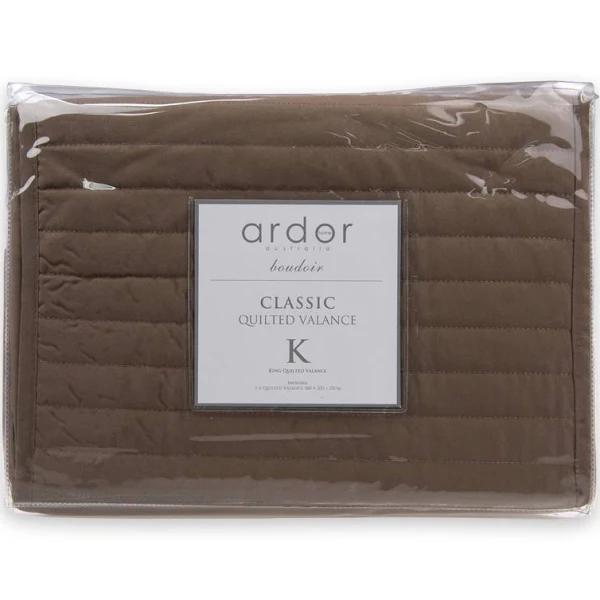 Ardor Boudoir Quilted Valance - Mocha Queen