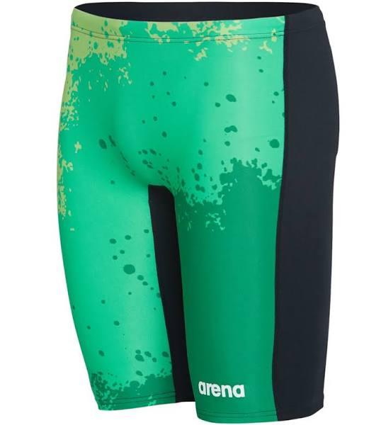 Arena Men's Spraypaint Maxlife Jammer Swimsuit - Green/Black | Polyester - Swimoutlet.com